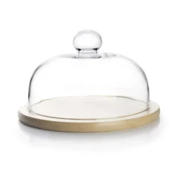 Cloche à fromage bambou couvercle verre-Cerf Dellier Sale