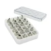 Coffret 24 douilles décors fins inox-Cerf Dellier Online