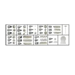 Coffret 26 douilles décors inox-Cerf Dellier Outlet