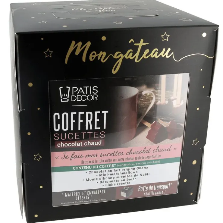 Coffret Je fais mes sucettes chocolat chaud-Cerf Dellier Outlet