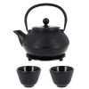 Coffret théière + tasses à points en fer noir - 900 ml-Cerf Dellier Hot