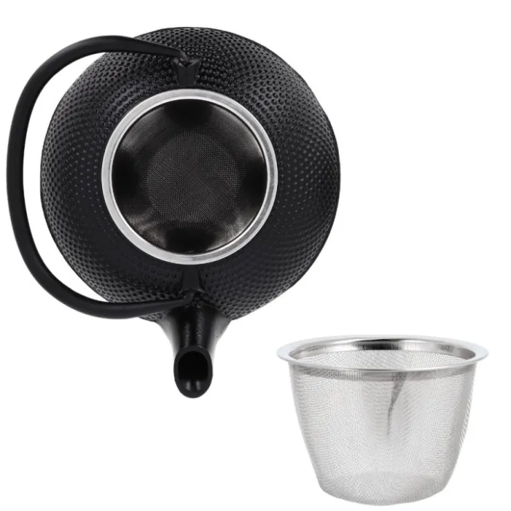 Coffret théière + tasses à points en fer noir - 900 ml-Cerf Dellier Hot