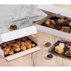 Coffrets lunch blancs (x 100)-Cerf Dellier Outlet