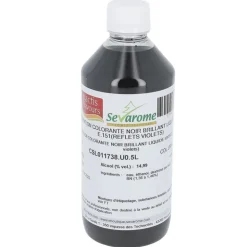 Colorant liquide hydrosoluble noir brillant 500 ml-Cerf Dellier