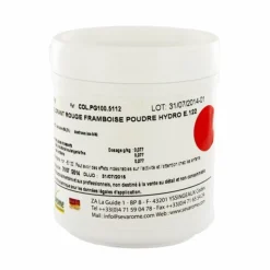 Colorant poudre alimentaire Rouge Framboise 100 g-Cerf Dellier New