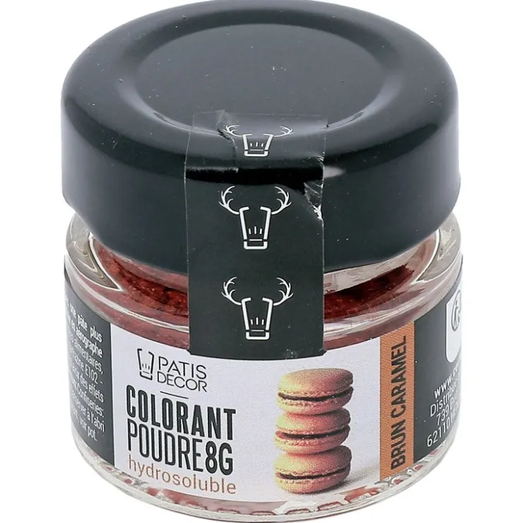 Colorant poudre hydrosoluble brun caramel 8 g-Cerf Dellier