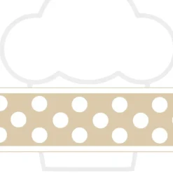 Contour de gâteau individuel crème pois blancs 45 mm (10 m)-Cerf Dellier Clearance