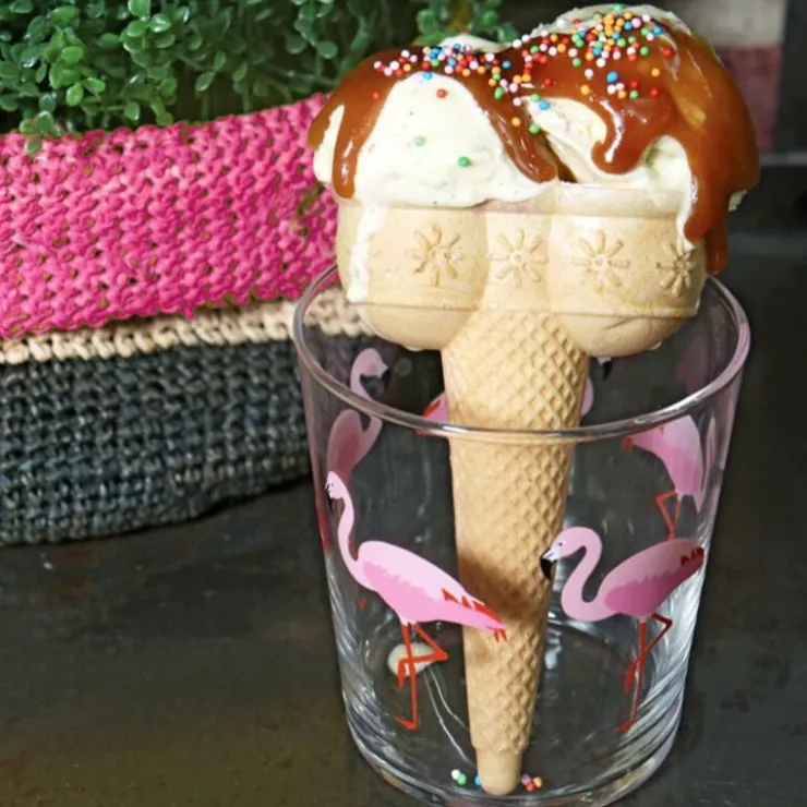 Cornets à glace en azyme aux édulcorants - 2 boules (x 18)-Cerf Dellier Online