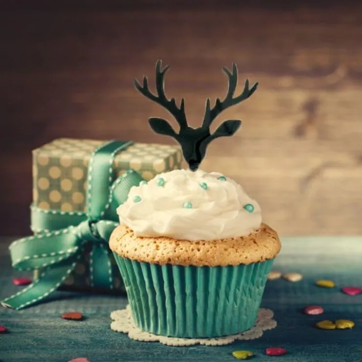 Cupcake Toppers Cerfs (x8)-Cerf Dellier