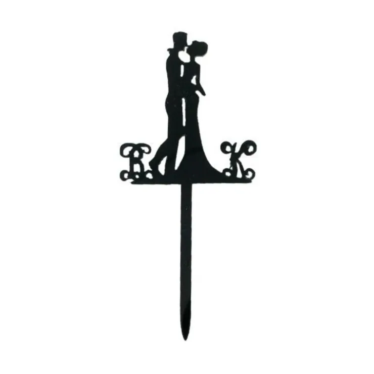 Cupcake Toppers couple enlacé (x 8)-Cerf Dellier Sale