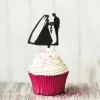 Cupcake Toppers Couples de mariés (x 8)-Cerf Dellier Discount