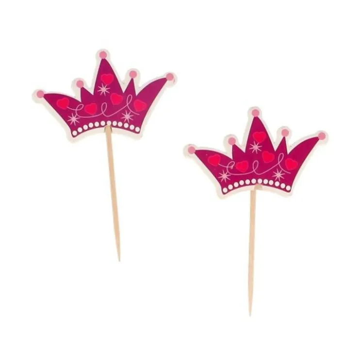Cupcake Toppers Couronnes de princesses (x 12)-Cerf Dellier Sale