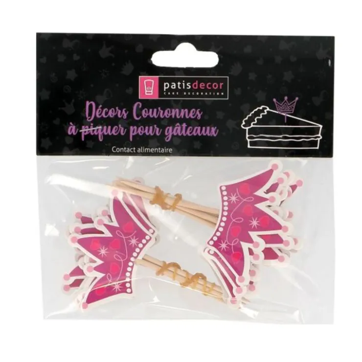 Cupcake Toppers Couronnes de princesses (x 12)-Cerf Dellier Sale