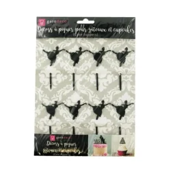 Cupcake Toppers Danseuse (x 8)-Cerf Dellier Hot