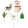 Cupcake Toppers lamas et cactus (x5)-Cerf Dellier Clearance