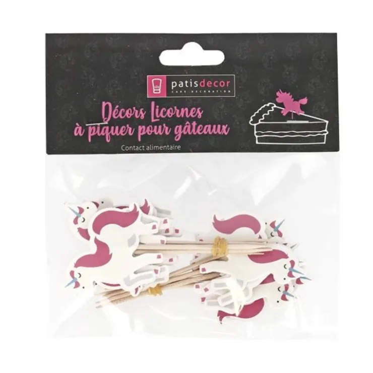 Cupcake Toppers Licorne (x 12)-Cerf Dellier Online