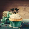 Cupcake Toppers Love Birds (x 8)-Cerf Dellier Discount