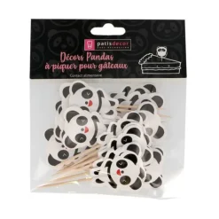 Cupcake Toppers Pandas (x 24)-Cerf Dellier Best