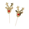 Cupcake Toppers Rennes Dorés (x6)-Cerf Dellier Clearance