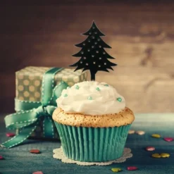 Cupcake Toppers Sapin de Noël (x 8)-Cerf Dellier Online