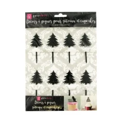 Cupcake Toppers Sapin de Noël (x 8)-Cerf Dellier Online