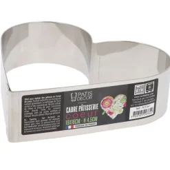 Cœur à mousse inox H 4,5 cm L 16 cm-Cerf Dellier Outlet