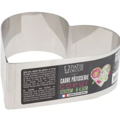 Cœur à mousse inox H 4,5 cm L 12 cm-Cerf Dellier