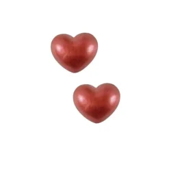 Cœurs en chocolat 3D rouges scintillants (x32)-Cerf Dellier Online