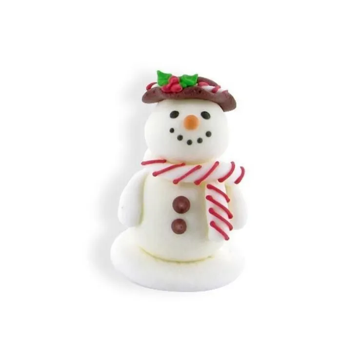 Décor comestible Bonhomme de neige souriant-Cerf Dellier New