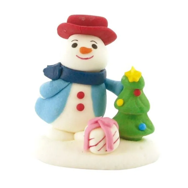 Décor comestible bonhomme de neige cadeaux-Cerf Dellier Online