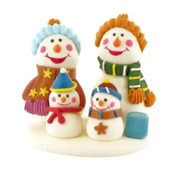 Décor comestible Famille de bonshommes de neige-Cerf Dellier Hot
