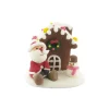 Décor comestible Père Noël assis et chalet (x12)-Cerf Dellier New