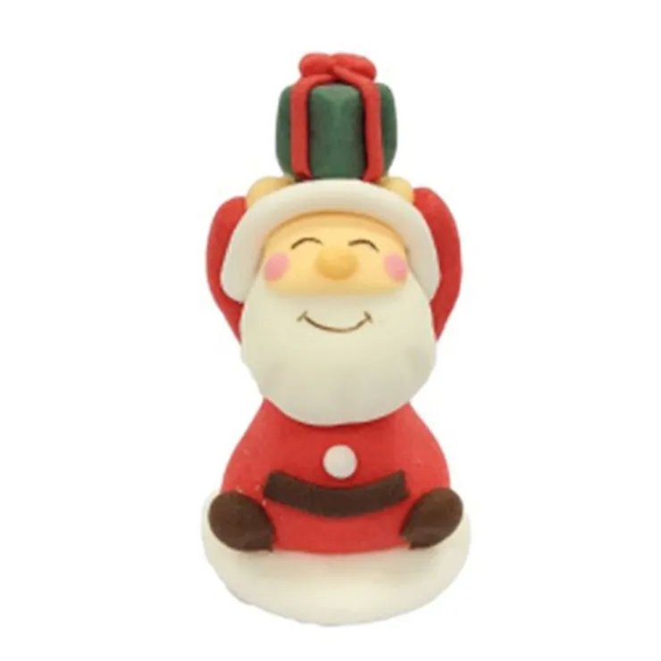 Décor comestible Père Noël cadeau (x24)-Cerf Dellier