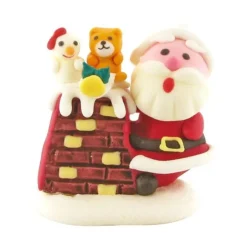 Décor comestible Père Noël Cheminée-Cerf Dellier Sale