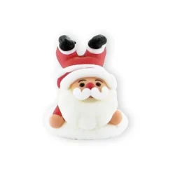 Décor comestible Père Noël 3D à plat ventre-Cerf Dellier