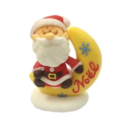 Décor comestible Père Noël lune-Cerf Dellier Best