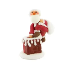 Décor comestibles Père Noël hotte dans la cheminée-Cerf Dellier New