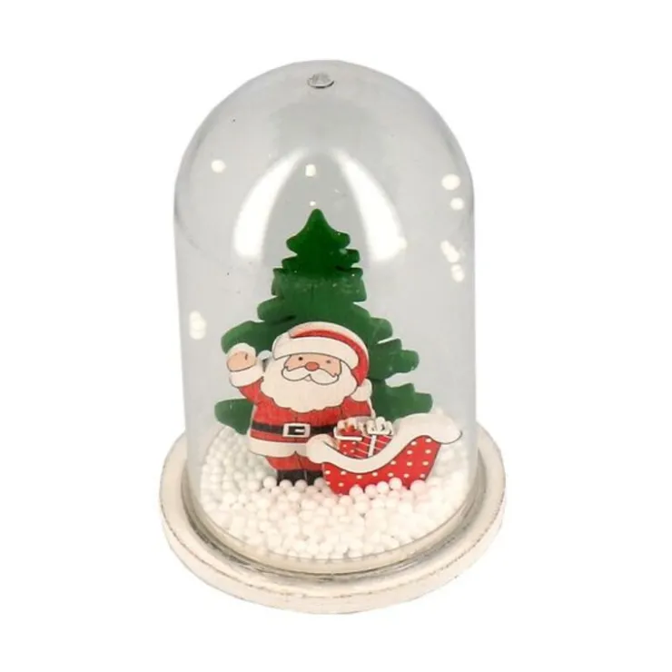 Décor de noël pour bûche "boule à neige Père Noël" à poser-Cerf Dellier Outlet