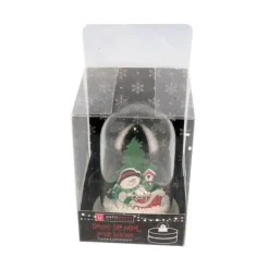 Décor de noël pour bûche "boule à neige bonhomme de neige" à poser-Cerf Dellier Outlet