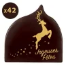 Décorations chocolat Joyeuses fêtes Cerf (x42)-Cerf Dellier Discount