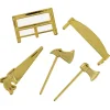 Décors à piquer "Haches et scies dorées" x 250 pièces-Cerf Dellier Clearance