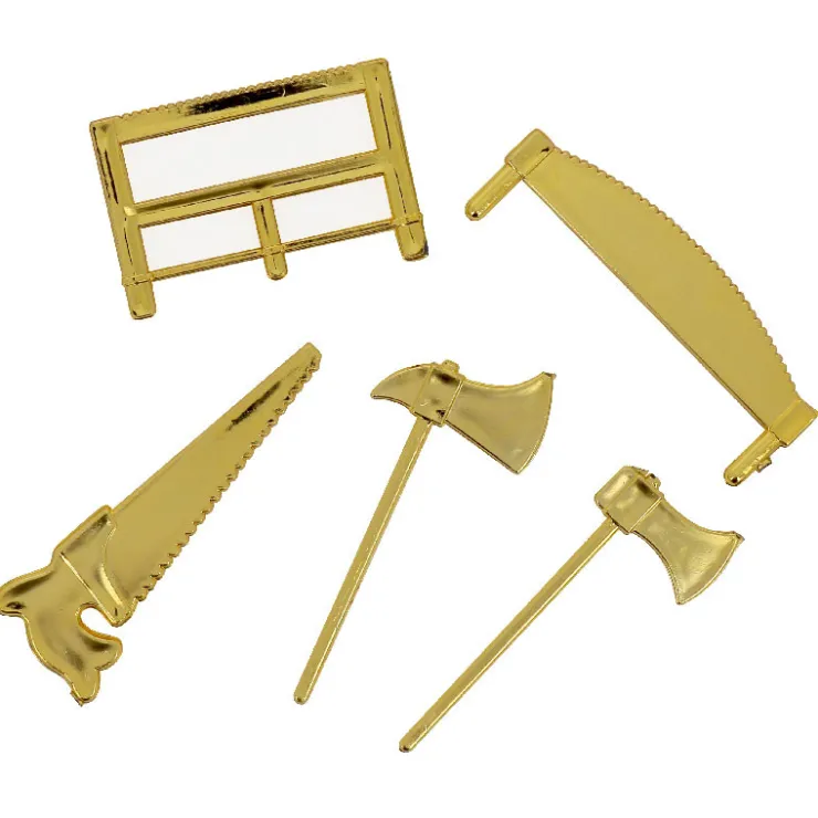 Décors à piquer "Haches et scies dorées" x 250 pièces-Cerf Dellier Clearance