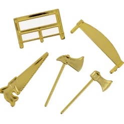 Décors à piquer "Haches et scies dorées" x 5-Cerf Dellier Sale