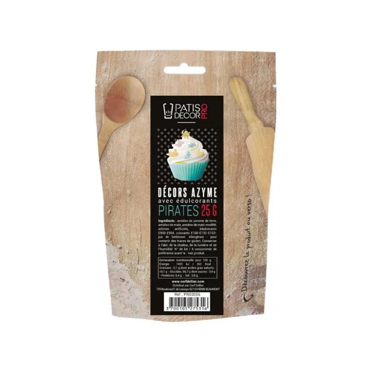 Décors azyme pirates 25 g - DDM 02/25-Cerf Dellier