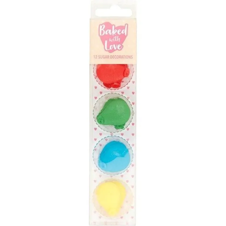 Décors comestibles ballons assortis (x12)-Cerf Dellier Sale
