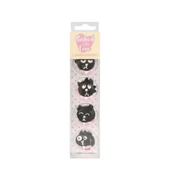 Décors comestibles chats assortis (x12)-Cerf Dellier Sale