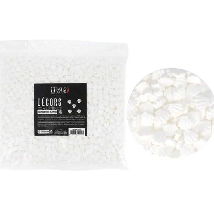 Décors comestibles coquillages blancs 1 kg-Cerf Dellier Sale