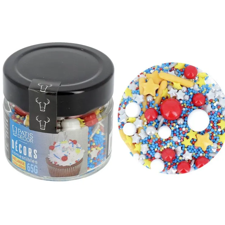 Décors comestibles mélange super héros 'Superman' 65 g-Cerf Dellier Outlet