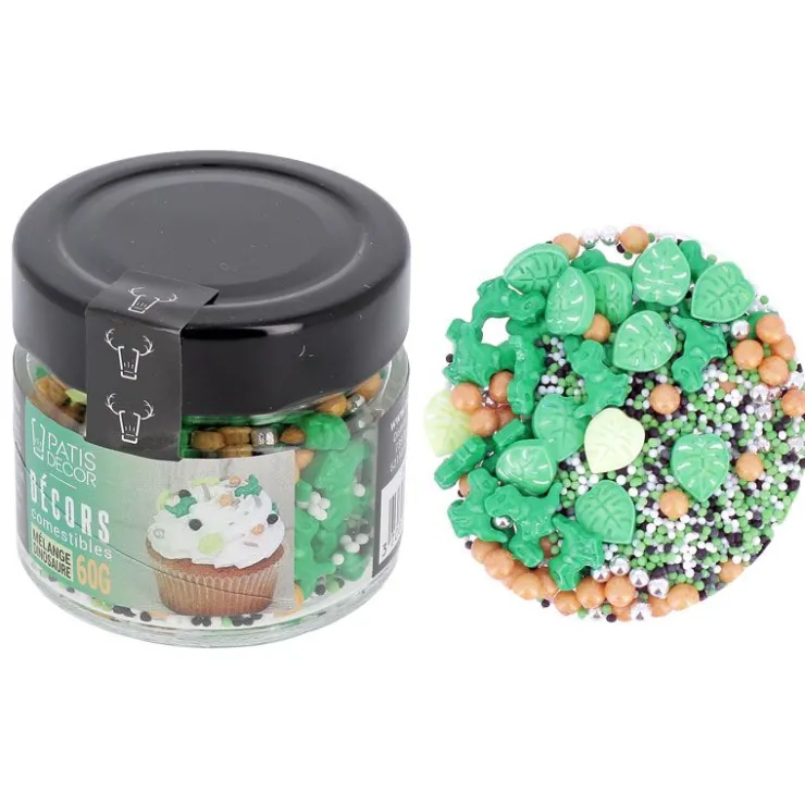 Décors comestibles mélange dinosaure 60 g-Cerf Dellier Outlet