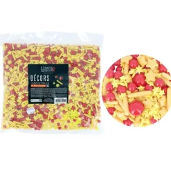 Décors comestibles mélange rouge et doré 1 kg-Cerf Dellier Online